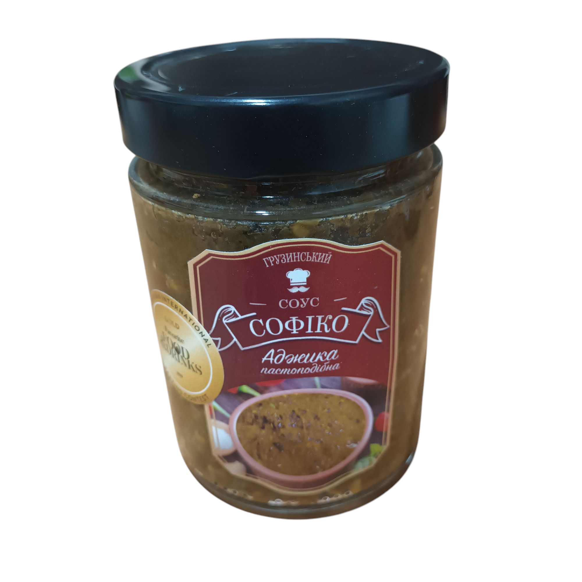 Соус грузинский натуральный Аджика пастообразная 350 г Зеленый