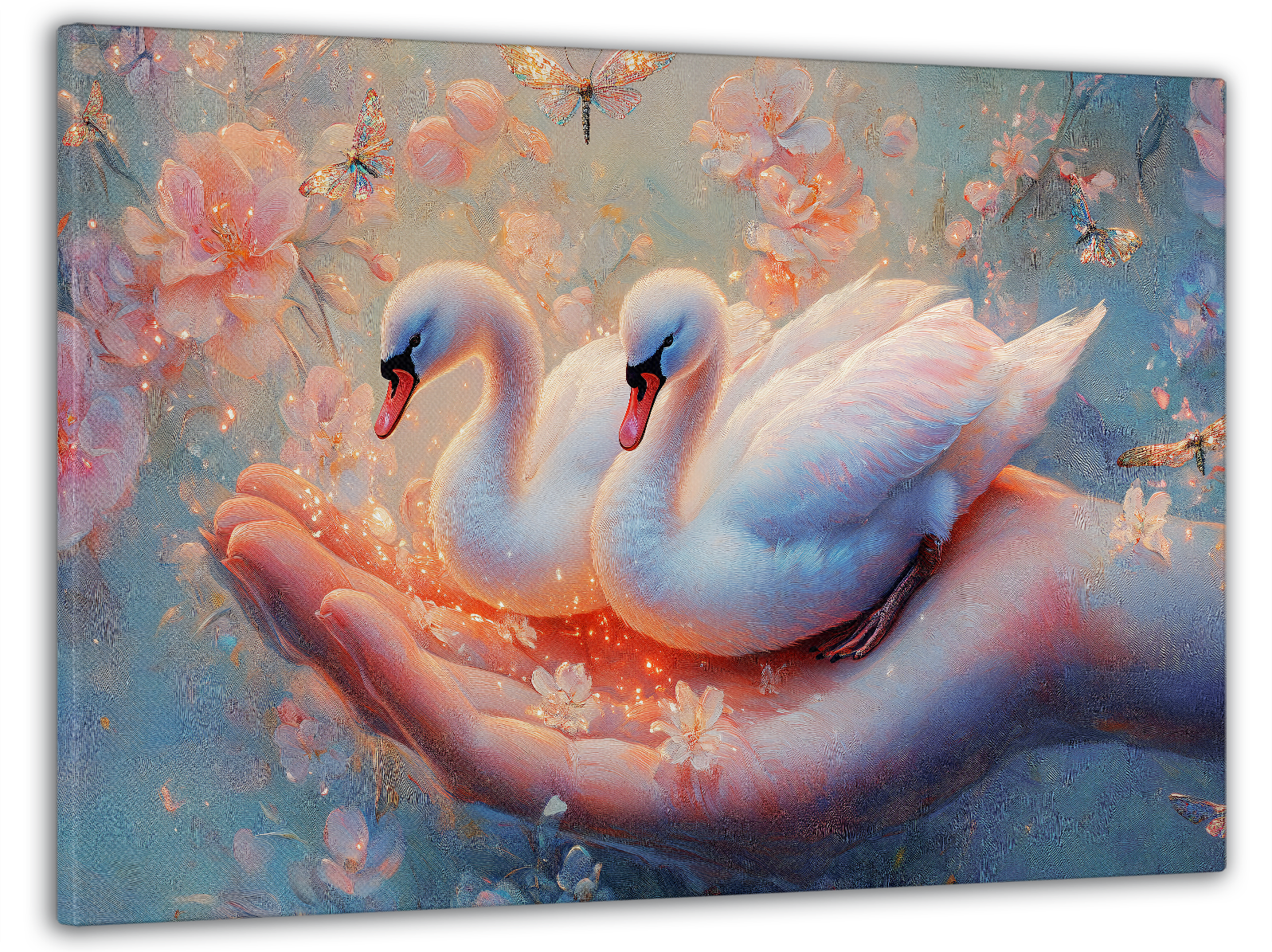 Картина на полотні Mako лебеді в долонях 60x100 см (MK10582)