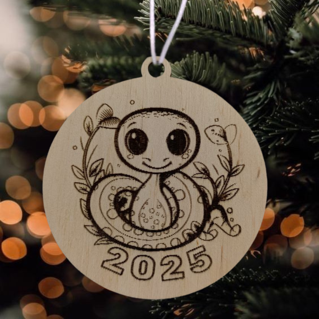 Игрушка елочная новогодняя деревянная с гравировкой Символ года Змея 2025 Крафт (60024) Игрушка елочная новогодняя деревянная с гравировкой Символ года Змея 2025 Крафт (60024)