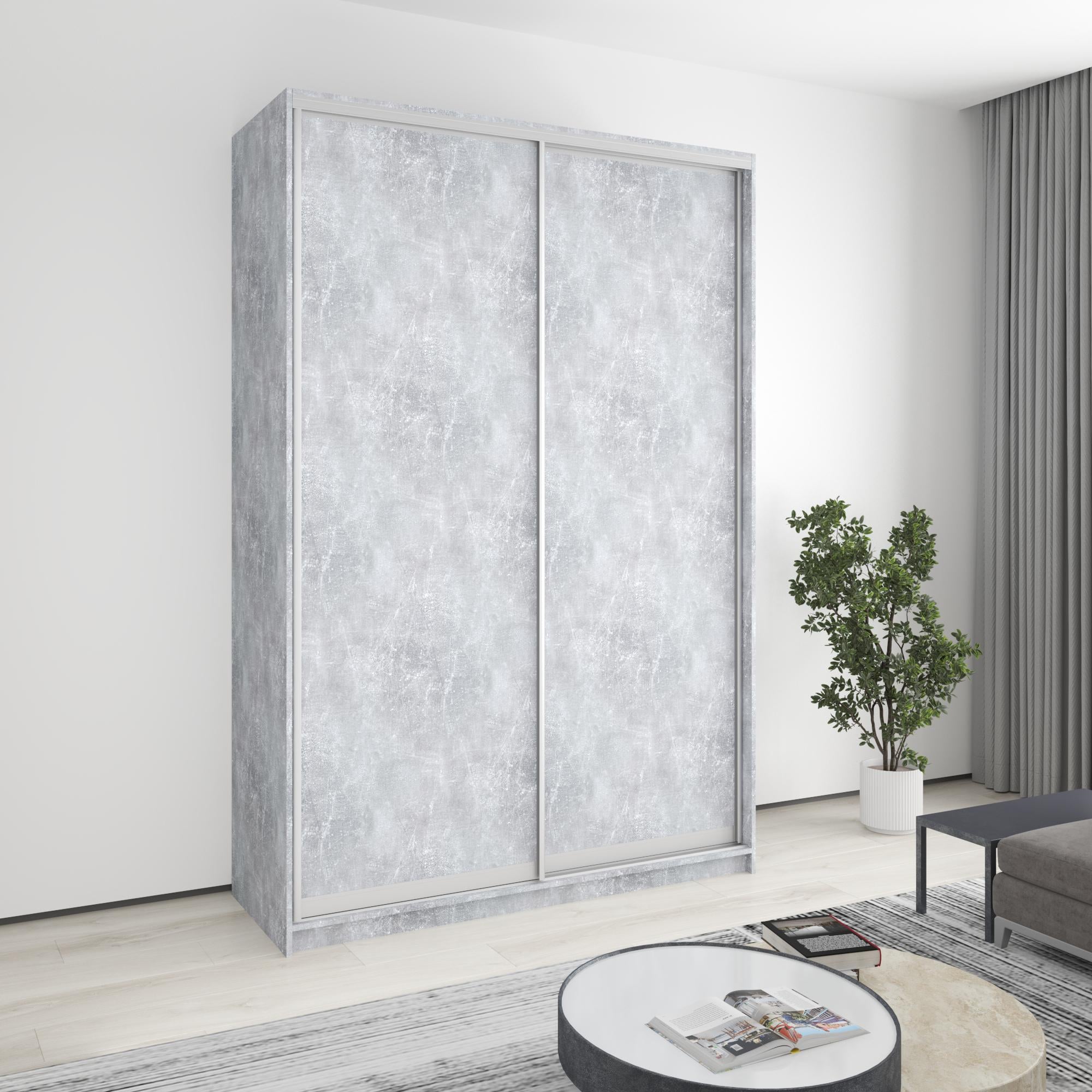 Шкаф-купе двухдверный MebelStar Комбо AL 2 ДСП 160x45x240 см Бетон (MBS-4057) Шкаф-купе двухдверный MebelStar Комбо AL 2 ДСП 160x45x240 см Бетон (MBS-4057)