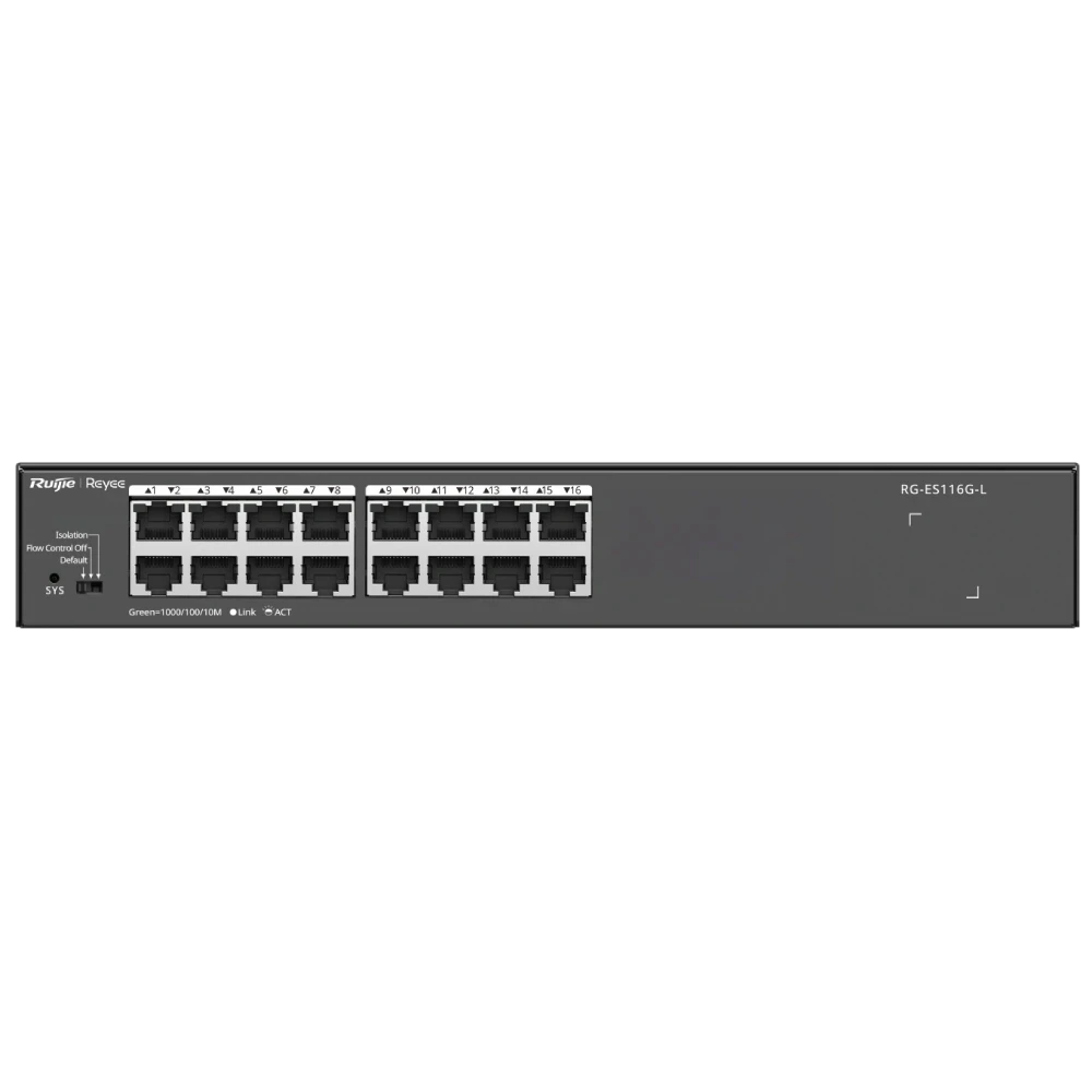 Комутатор 16 портів некерований Ruijie Reyee RG-ES116G-L (2879759360)