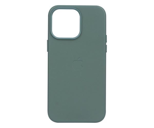 Чохол-накладка Leather Case для Apple iPhone 14 Pro Max Pine needle green