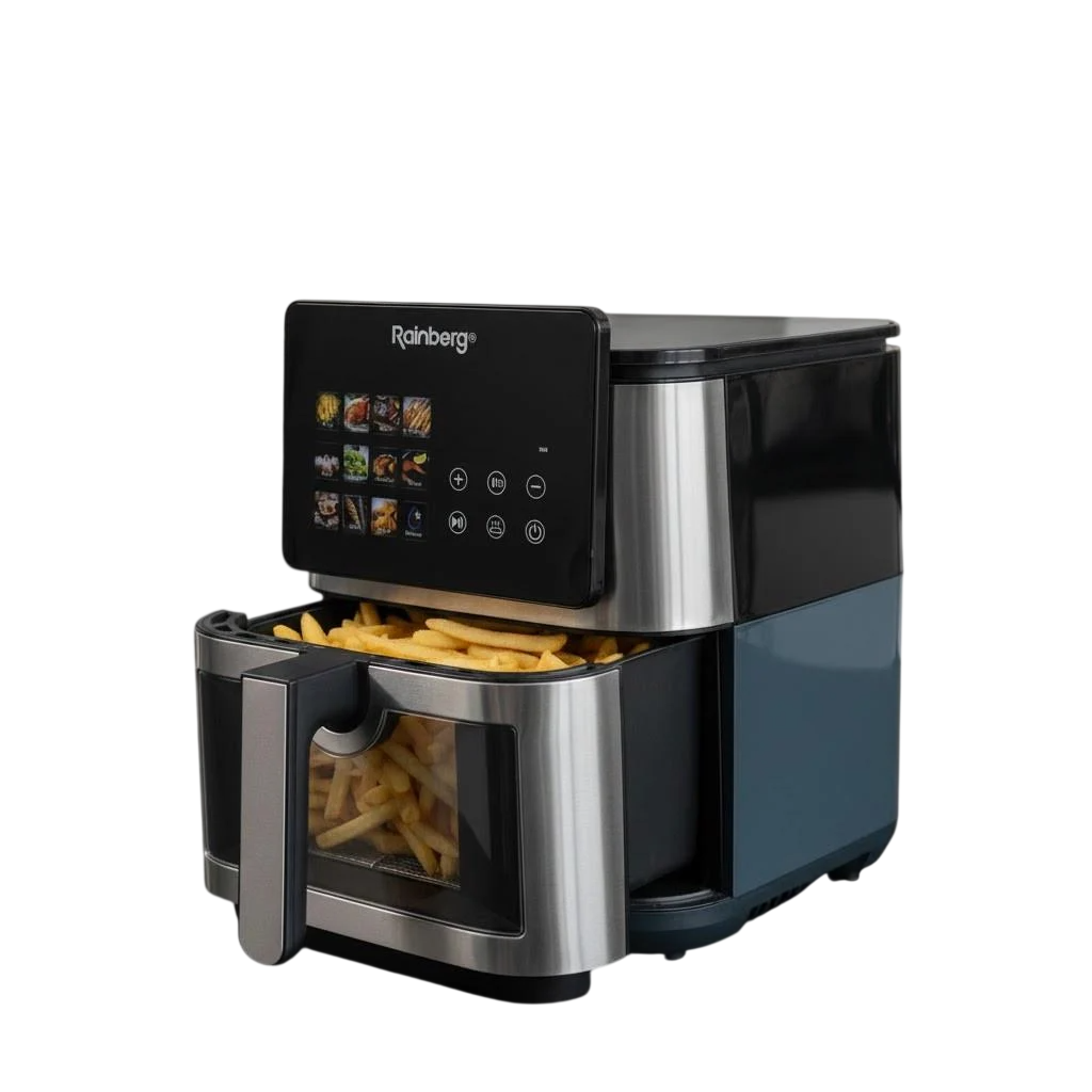 Аэрофритюрница Rainberg RB-2321 12,5 л 4200 Вт сенсорная 2 ТЕНы Нержавеющая сталь (RB2321)