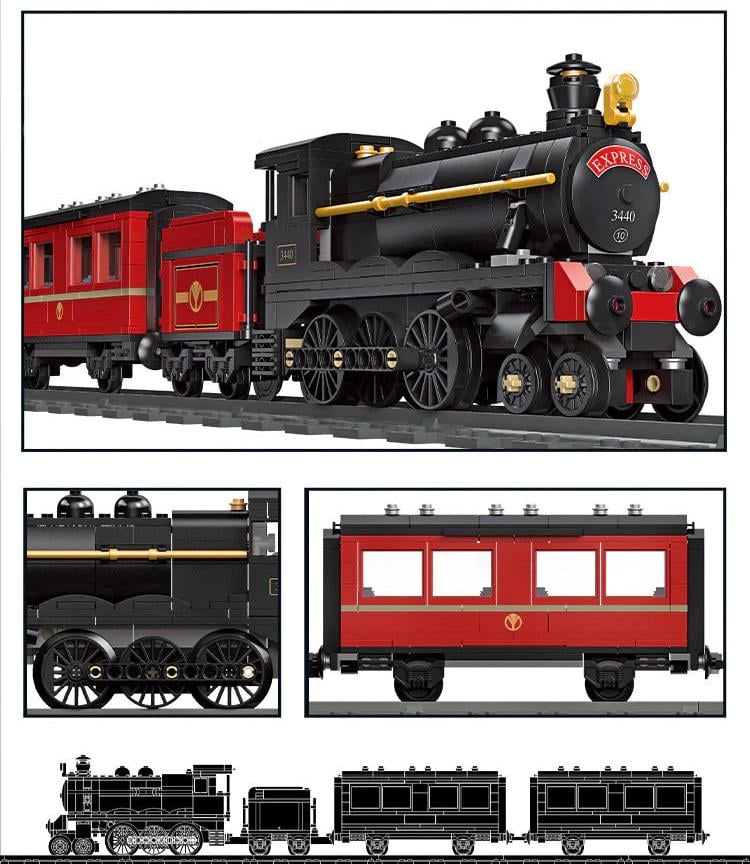 Конструктор Jie Star 59002 паровоз вагоны 789 деталей (59002 ) - фото 4 Конструктор Jie Star 59002 паровоз вагоны 789 деталей (59002 ) - фото 4