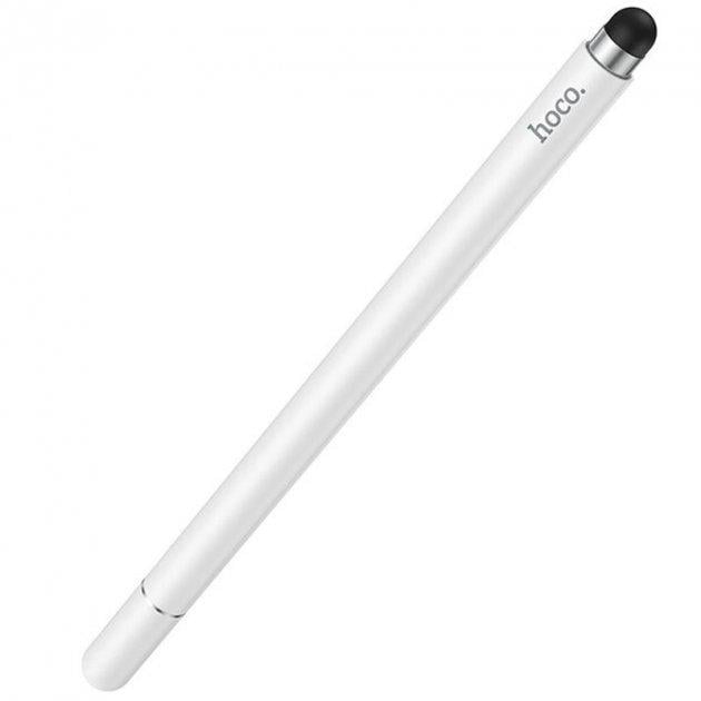 Стилус для емкостных сенсорных экранов Hoco Fluent series universal capacitive pen GM103 White (570352)