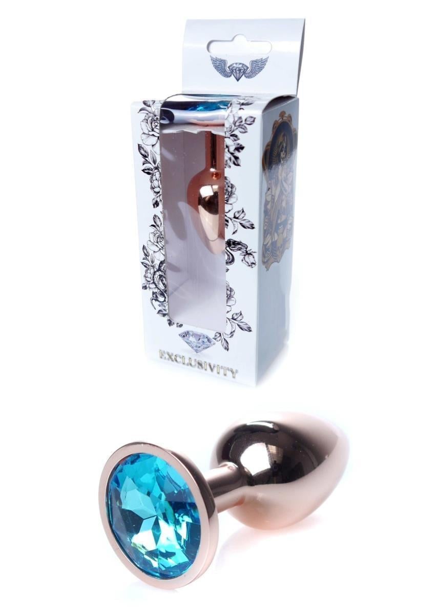 Анальная пробка Boss Series Jewellery Red Gold Plug/Light Blue (2703751873)