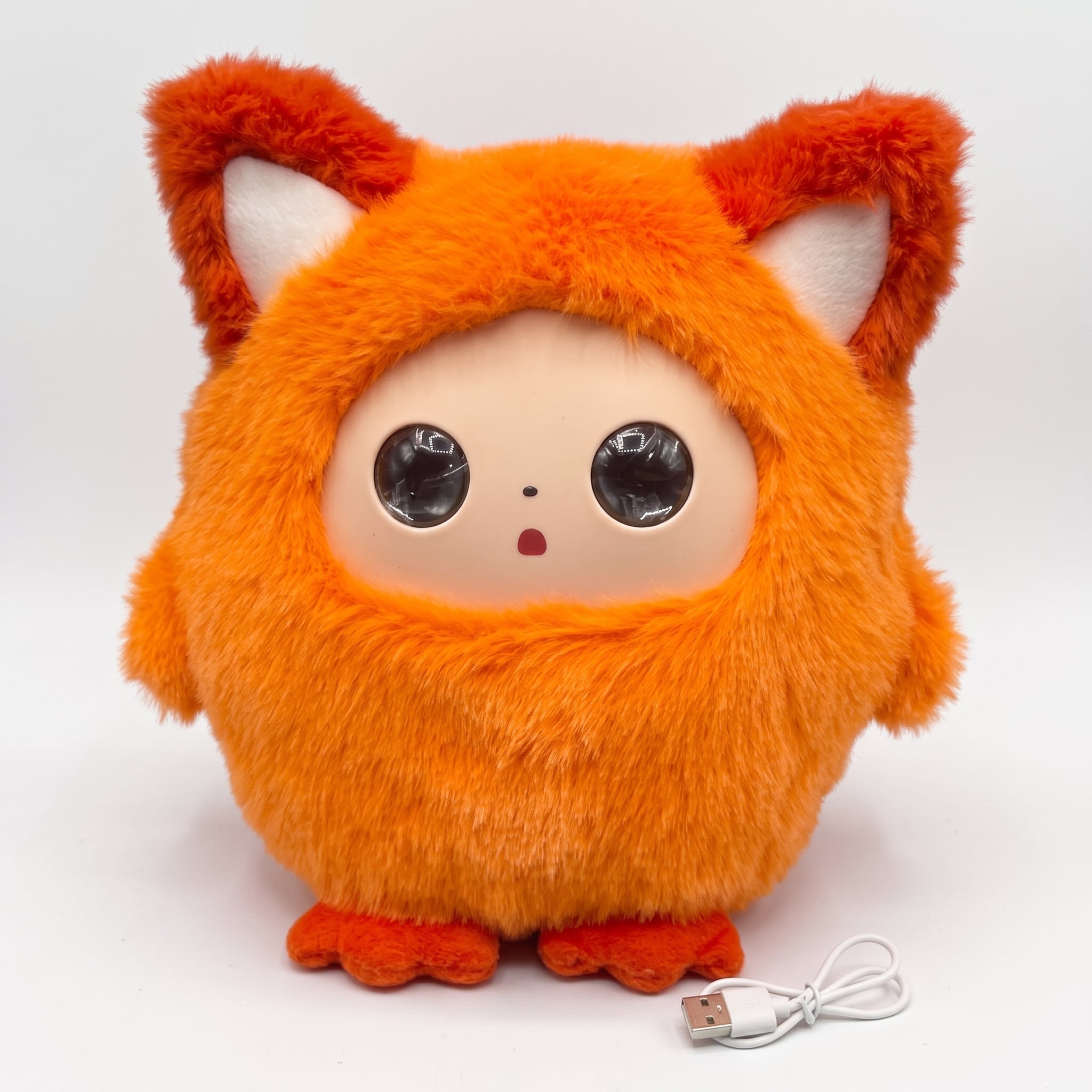 Интерактивная игрушка Happy Buddy UH1566 с AI искусственным интеллектом LCD-глаза Wi-Fi голосовой диалог 26 см Оранжевый (38519855)