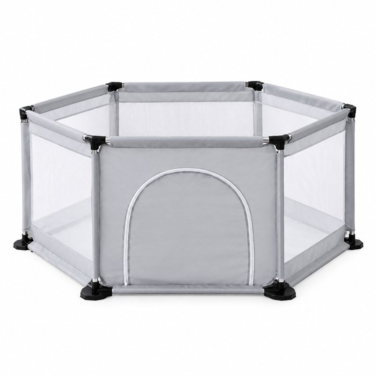 Манеж детский игровой складной 120×100×55 см Серый (38452352)
