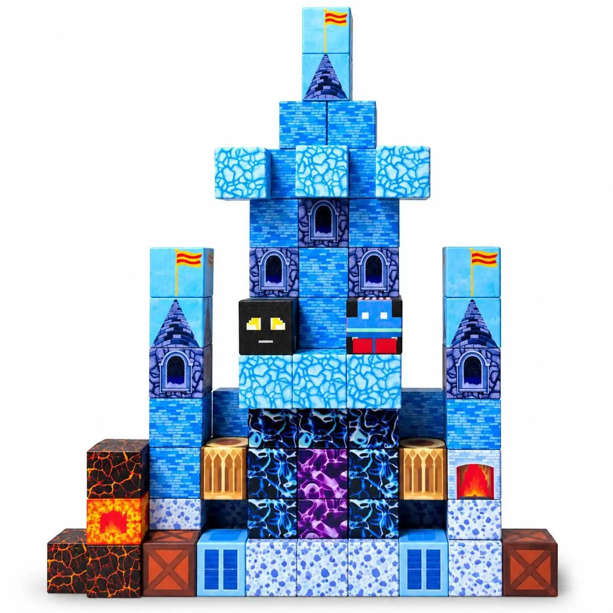 Конструктор детский Magnetic Building Cubes ICE CASTLE с фигурками 100 дет. (M1295)