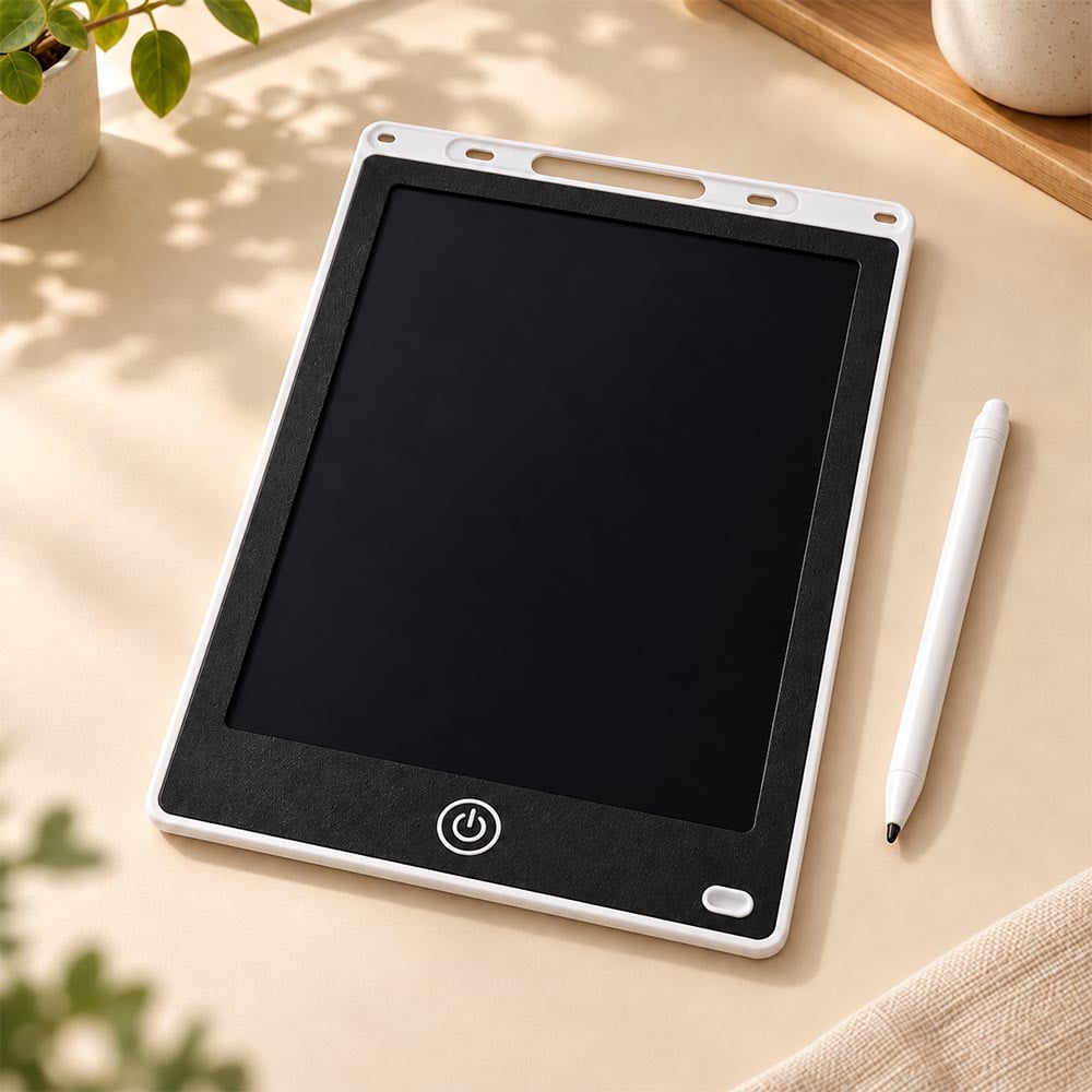 Планшет дитячий графічний для малювання з LCD екраном 12" зі стилусом Білий (0038-0201)