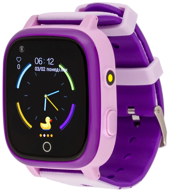 Смарт-часы детские AmiGo GO005 4G WIFI Thermometer Purple