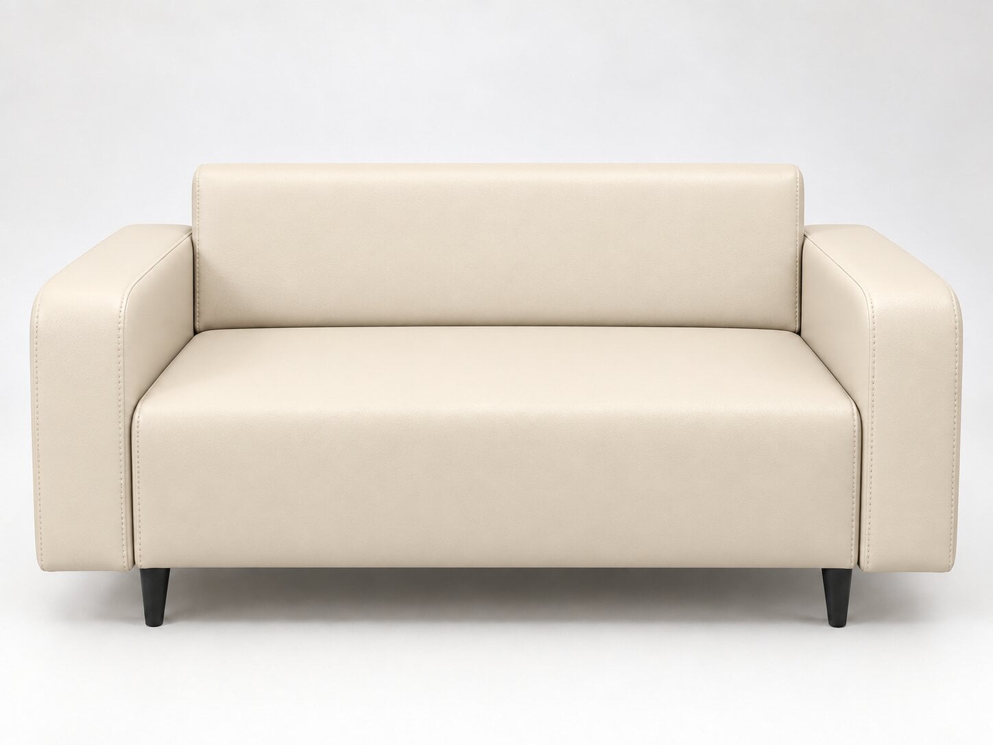 Диван офисный Tobi Sho Арне с подлокотниками 1580х700х740 мм кожзам Cream (2207)