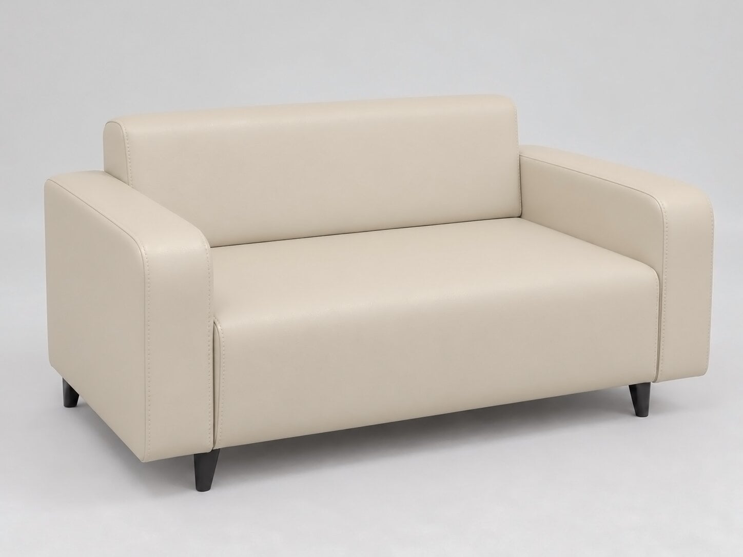 Диван офисный Tobi Sho Арне с подлокотниками 1380х700х740 мм кожзам Cream (2207)