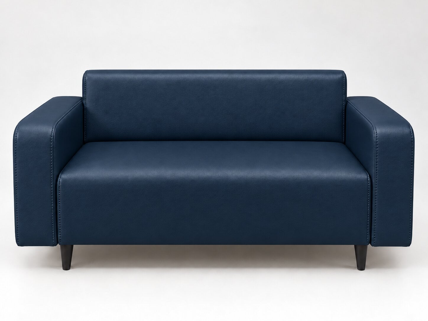 Диван офисный Tobi Sho Арне с подлокотниками 1880х700х740 мм кожзам Midnight Blue (2227)