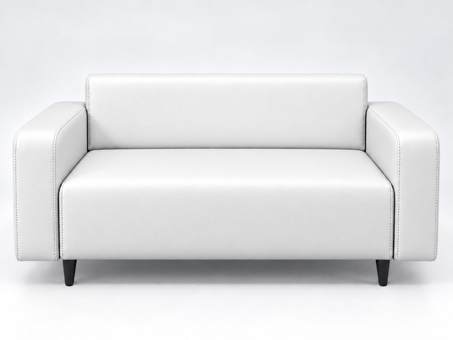 Диван офисный Tobi Sho Арне с подлокотниками 1580х700х740 мм кожзам White (2300)