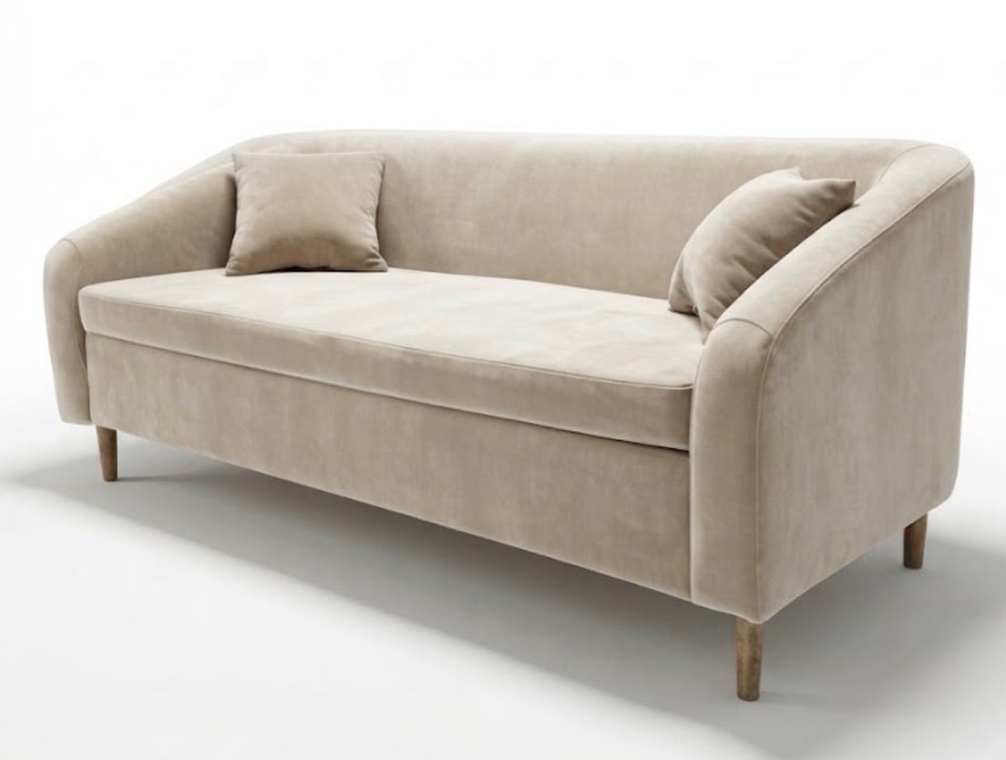 Диван Оксфорд с подушками Bari Mebli 120×80×80 см Светло-бежевый (55548)