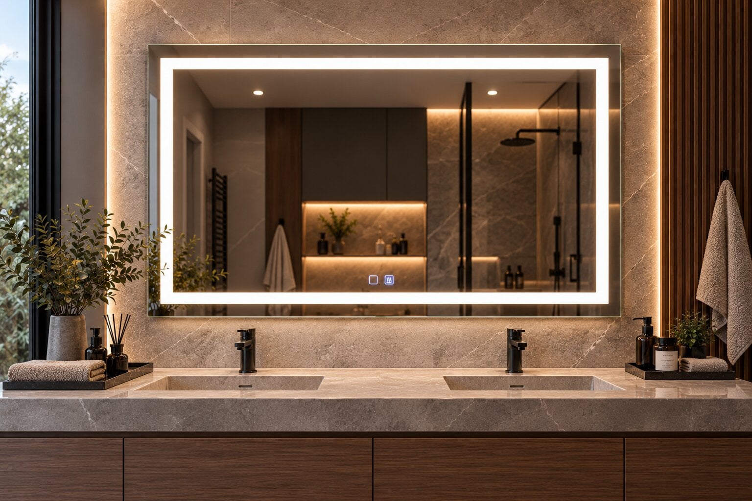 Дзеркало в ванну Rimini Rectangular 800x1200 мм (1039)