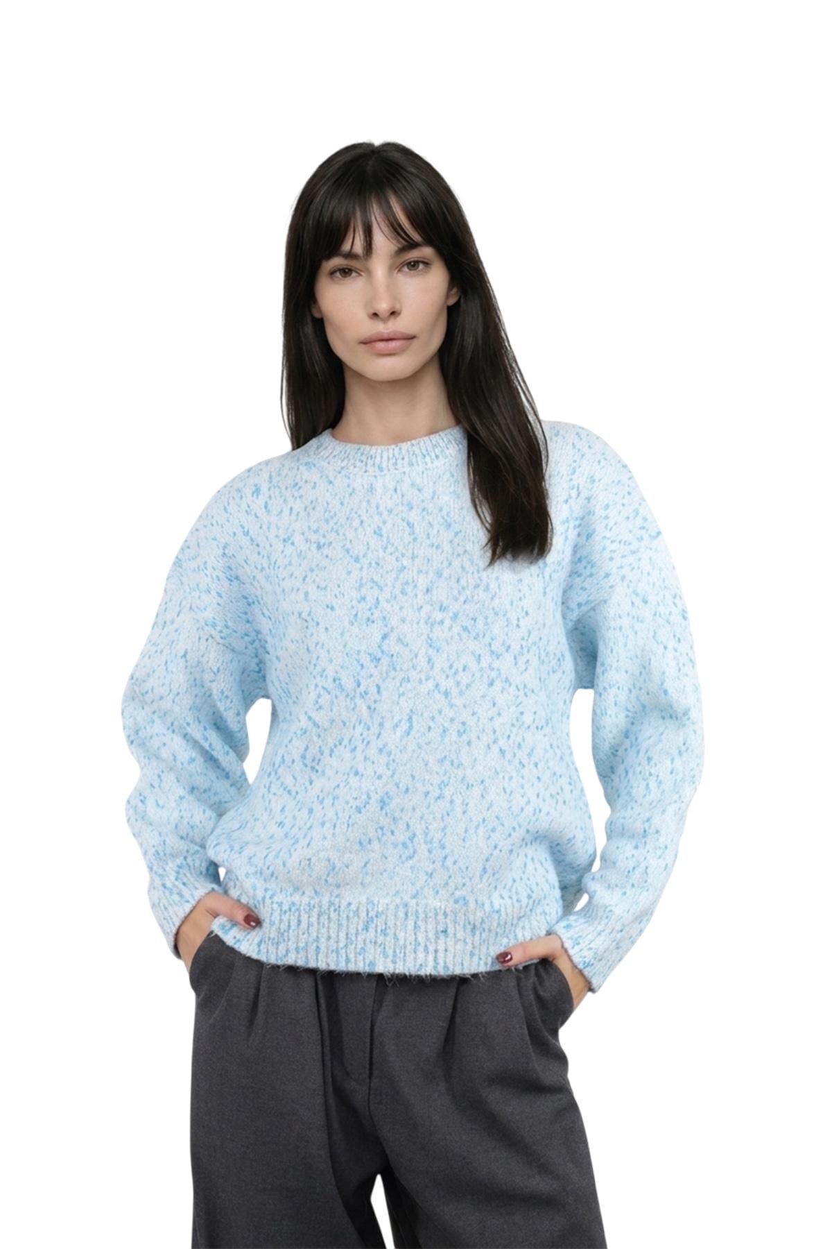 Джемпер зимний женский Yuki ЦБ-00298864 р. 48 Голубой (SKT001324827)