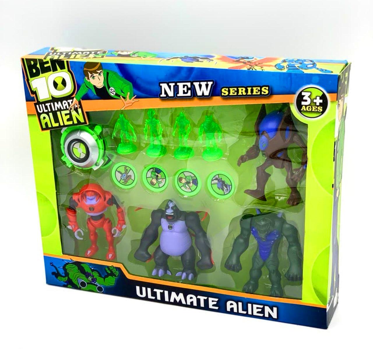 Набор Бен Тен из четырех героев с фигурками и часами Ben 10 (WE10)