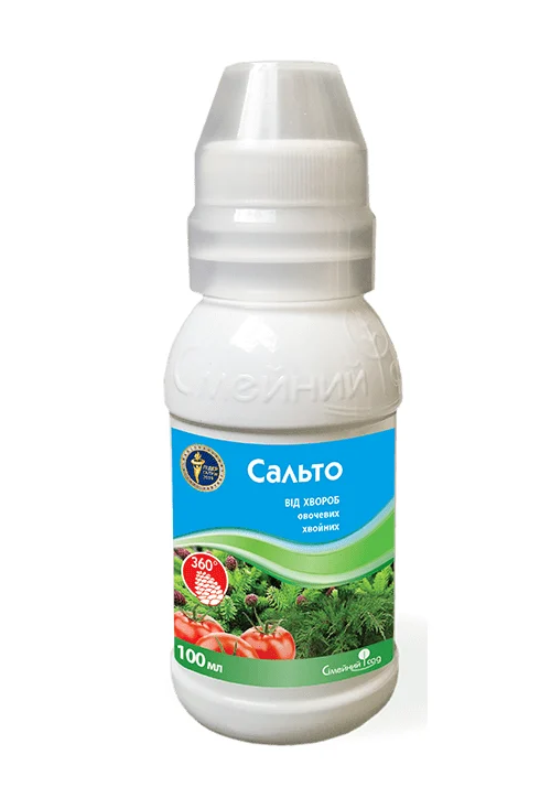Фунгицид Семейный Сад Сальто 100 мл системный от мучнистой росы, парши и гнилей для хвойных растений/сада/винограда и овощей