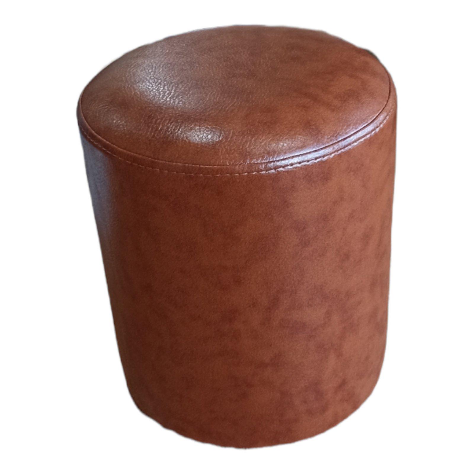 Пуф круглый Osman Mini 28х28х32 см экокожа Коричневый