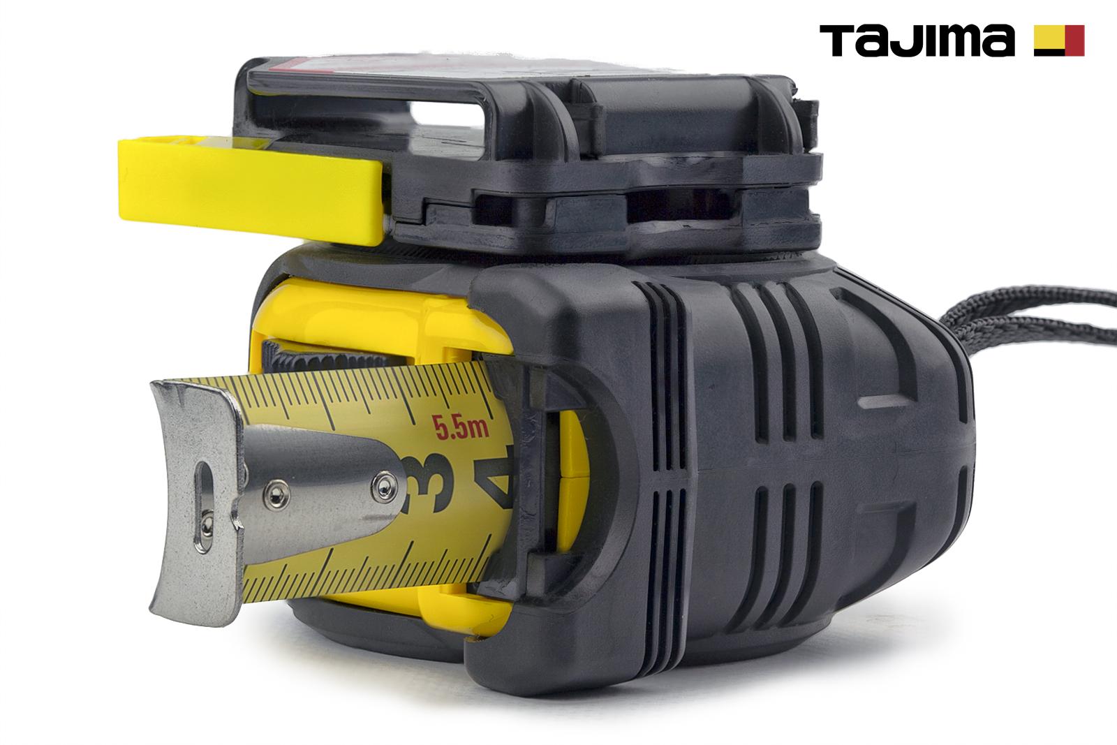 Рулетка будівельна Tajima G Lock SFGL25-55BL ударостійка з тримачем на ремінь 5,5 м (1001-1660) - фото 3