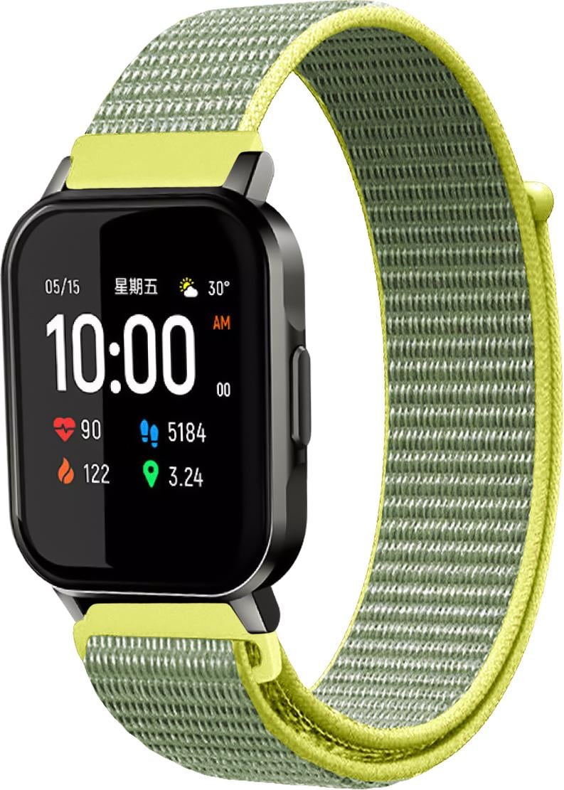 Ремешок нейлоновый Sport Loop для Haylou Smart Watch 2 LS02 Gray/Yellow (15120-63)