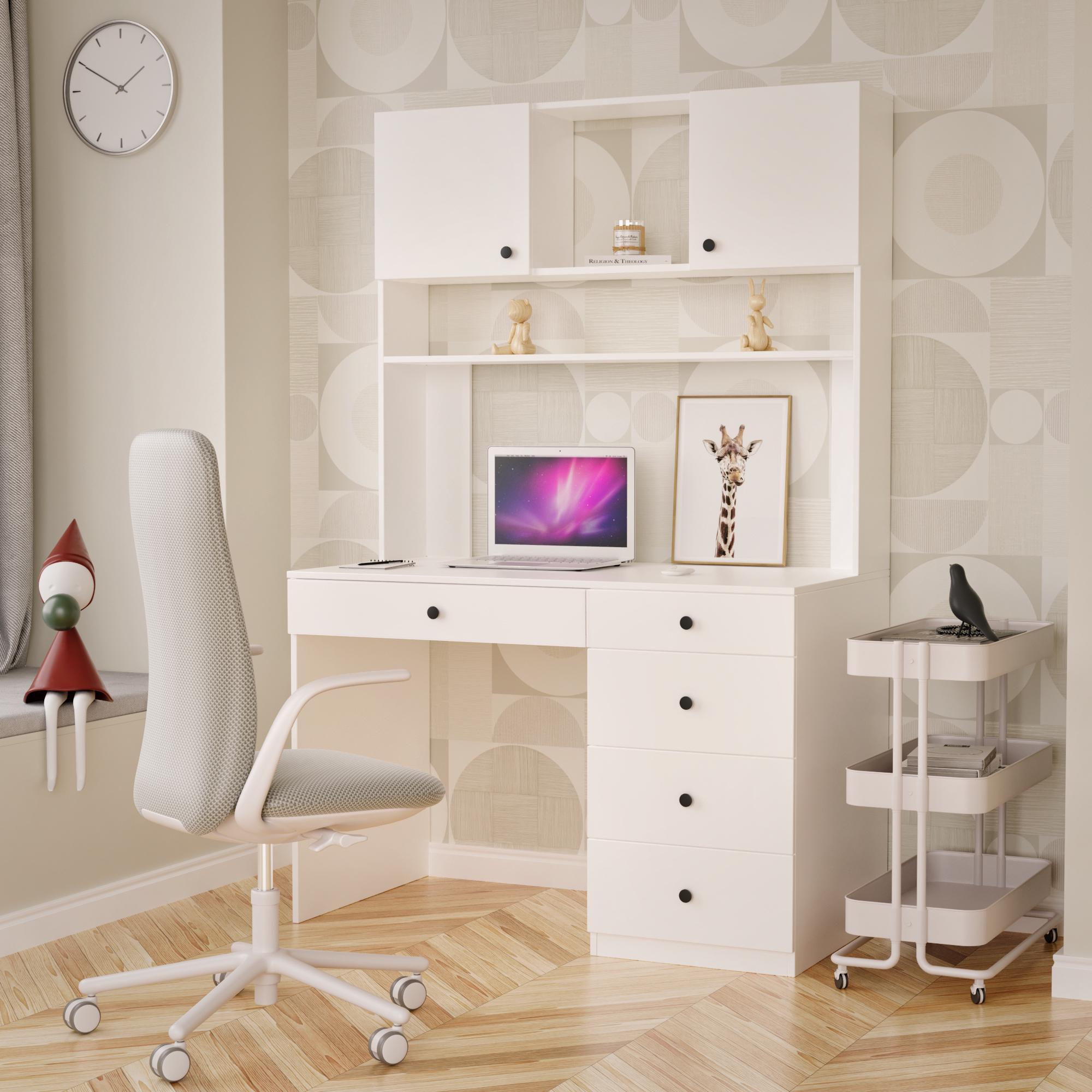 Письмовий стіл СП-сингл 1830х1200х650 мм Білий