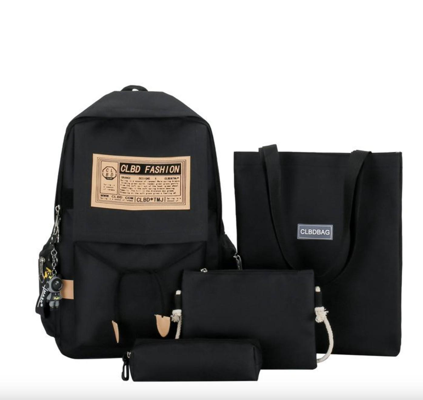 Шкільний рюкзак для дівчинки CLDB 4в1 шоппер/пенал/сумочка Чорний (DR015896) - фото 5 Шкільний рюкзак для дівчинки CLDB 4в1 шоппер/пенал/сумочка Чорний (DR015896) - фото 5