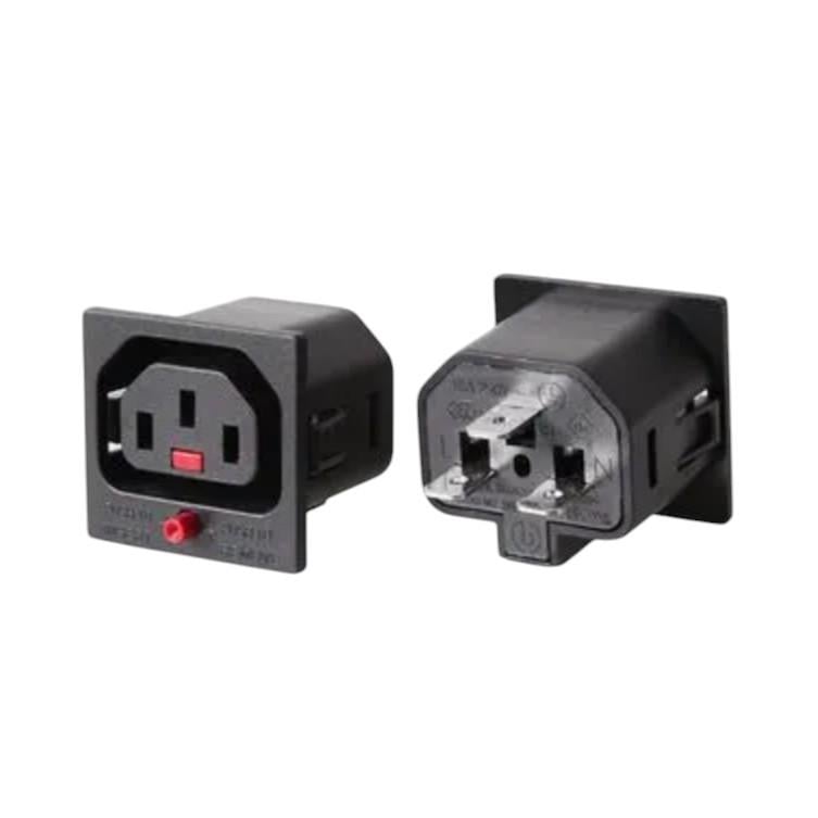 Панельне гніздо SCOLMORE ACP-135015BK IEC Lock з фіксацією з'єднання 3 контакти С13 IEC320 (000018803) - фото 3 Панельне гніздо SCOLMORE ACP-135015BK IEC Lock з фіксацією з'єднання 3 контакти С13 IEC320 (000018803) - фото 3