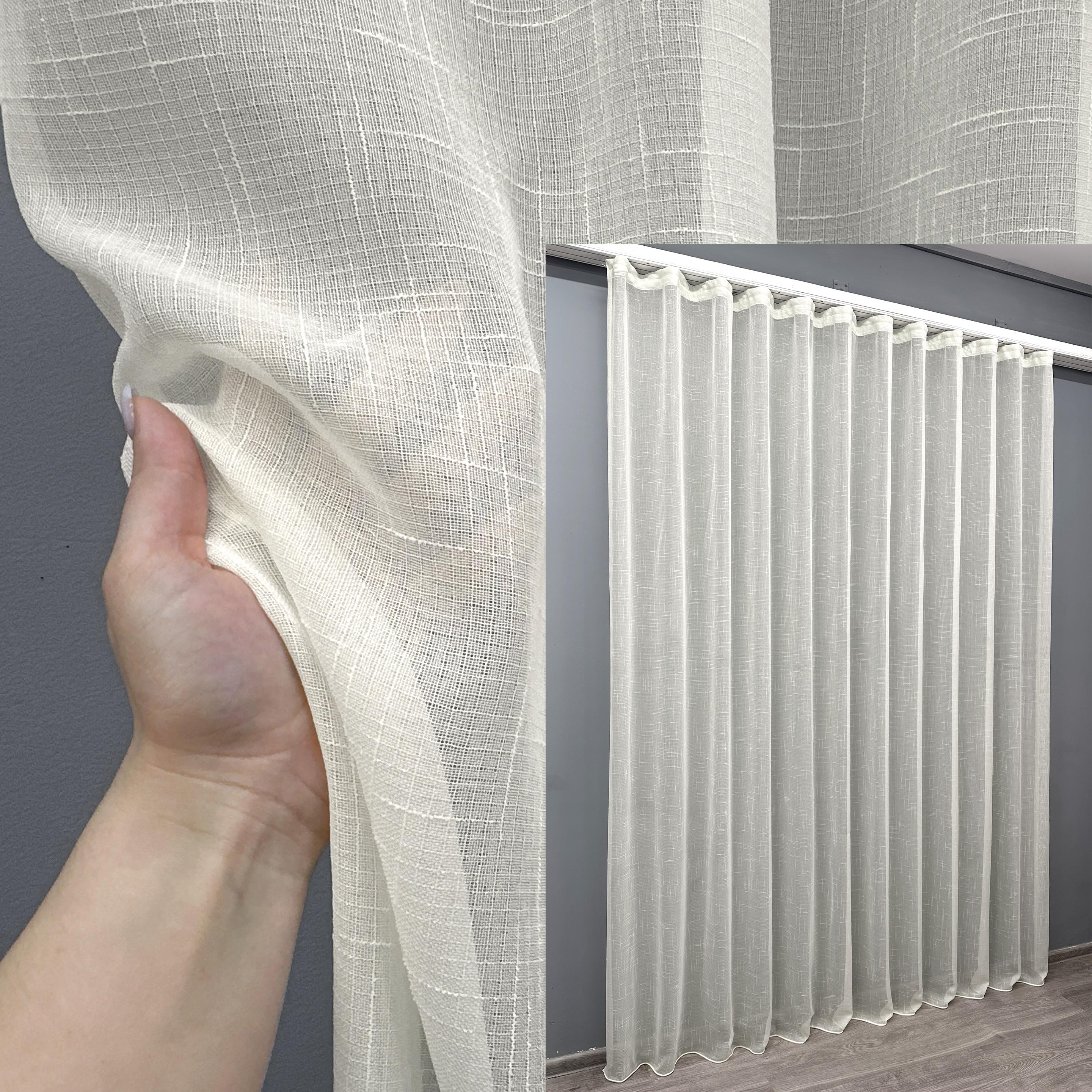 Тюль VR-Textil 876т льон 500х270 см Бежевий (43-080) - фото 2