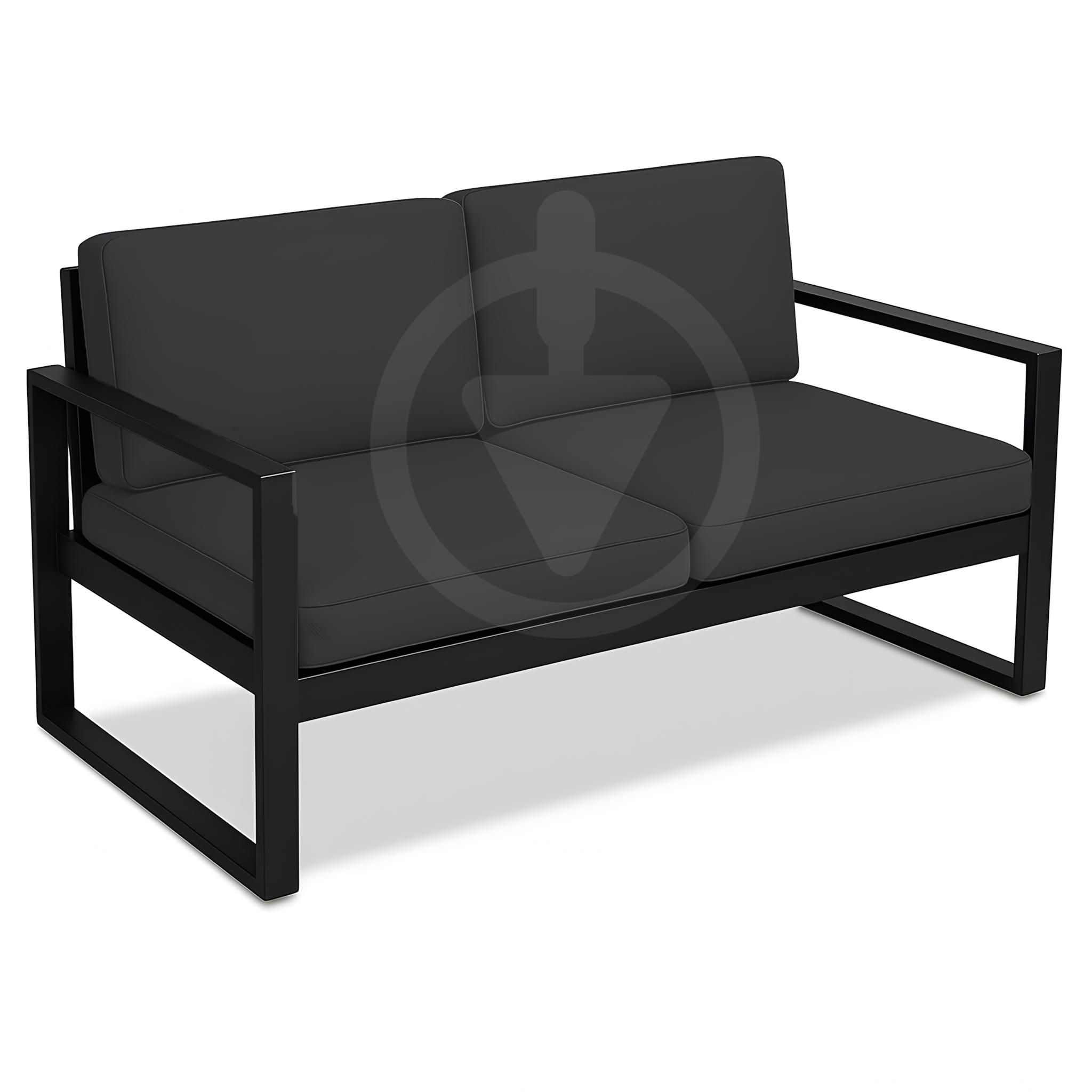 Диван металлический AVVS Бостон лофт с подлокотниками рогожка 130 см Темно-серый - фото 1 Диван металлический AVVS Бостон лофт с подлокотниками рогожка 130 см Темно-серый - фото 1