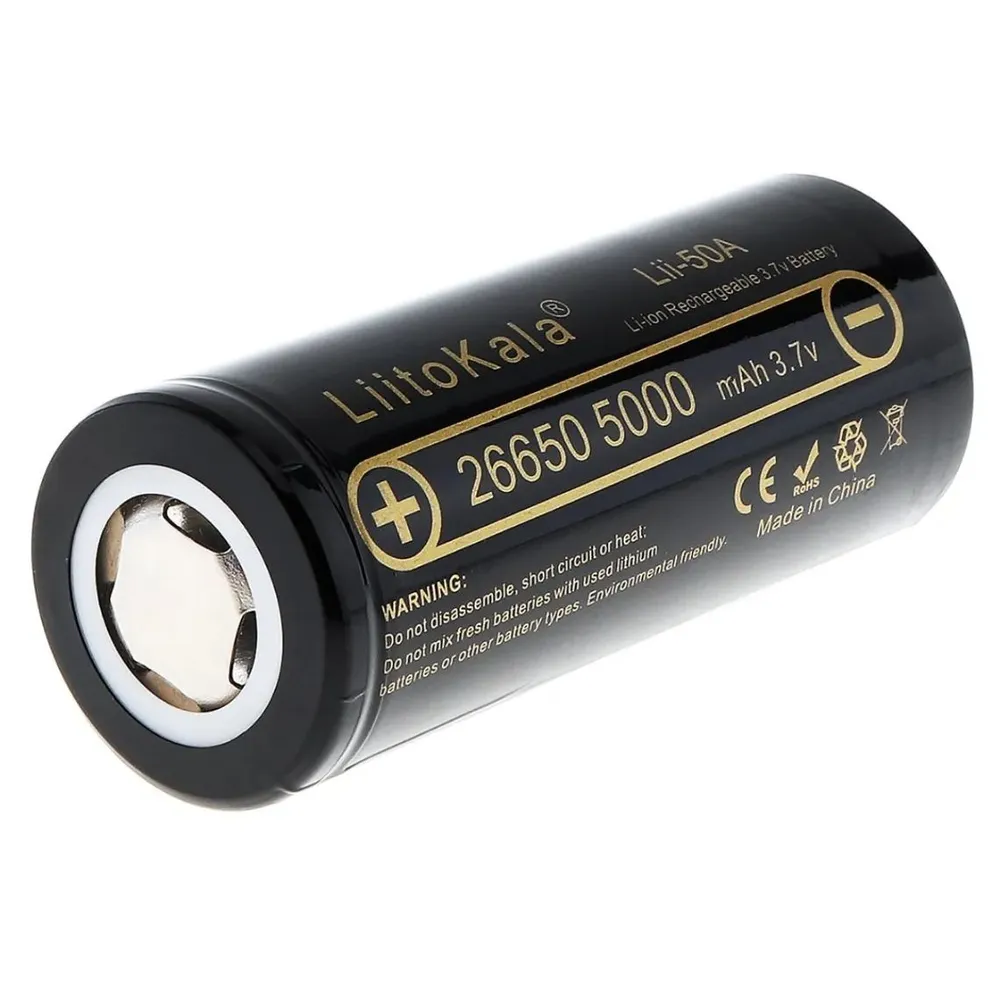 Аккумулятор LiitoKala Lii-50A Li-ion 3,7 В 5000mAh INR 26650 (2319637998) Аккумулятор LiitoKala Lii-50A Li-ion 3,7 В 5000mAh INR 26650 (2319637998)