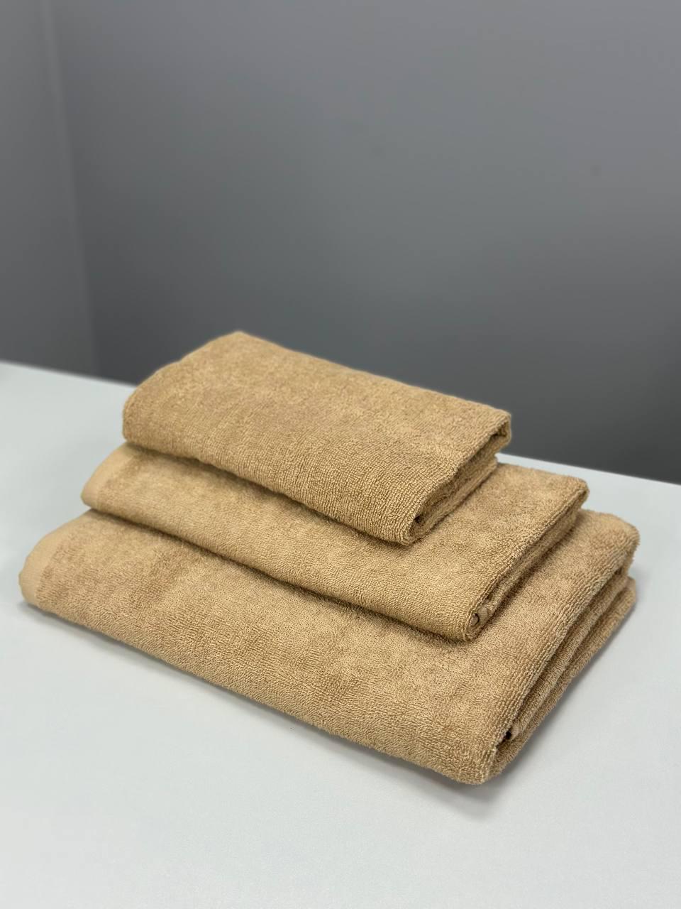 Комплект полотенец 40х70/50х90/70х140 см Бежевый - фото 1