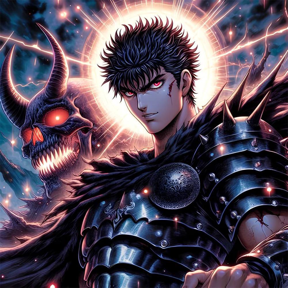 Алмазная мозаика SHLab Аниме Berserk Гатс SHS-40361 Вышивка Камнями Полная Выкладка 40x40 см (40361)