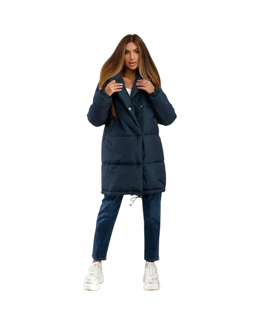 Куртка женская зимняя/демисезонная Зефирка до -15°С 2XL-3XL Синий (OV-596SIN-2XL-3XL) - фото 1