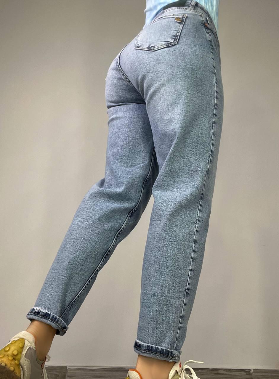 Джинси жіночі Mikaletta 3255 MOM RELAX comfort jeans висока посадка банани стрейчеві р. 29 Блакитний (3899) - фото 10