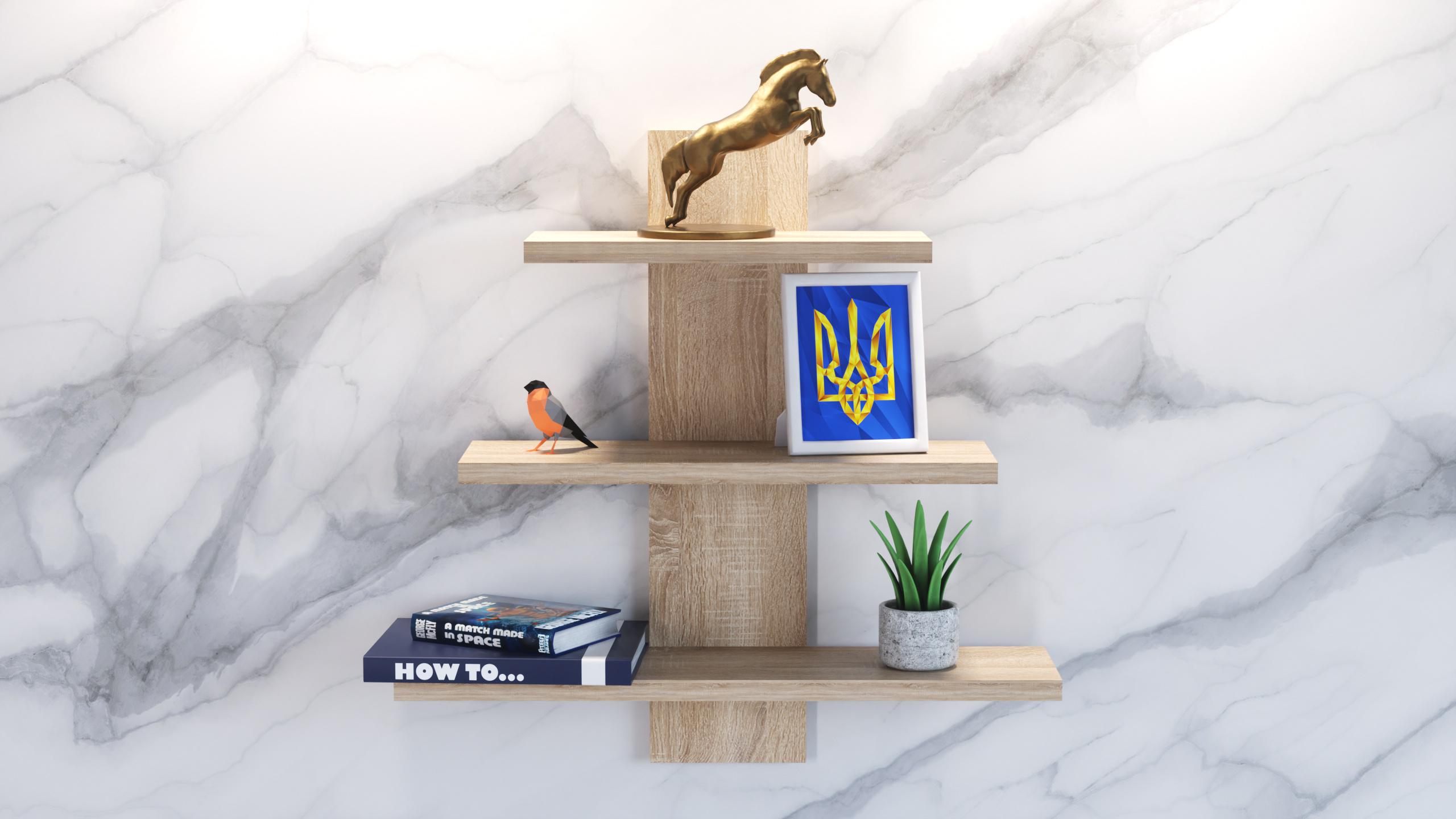 Полка подвесная П-1 500х140х500 мм Дуб Сонома (12987)