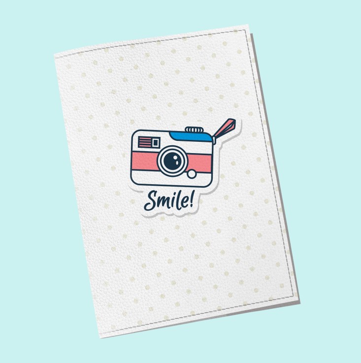 Обложка на паспорт Wall-style The cover Smile 9,6x13,3 см (913098)