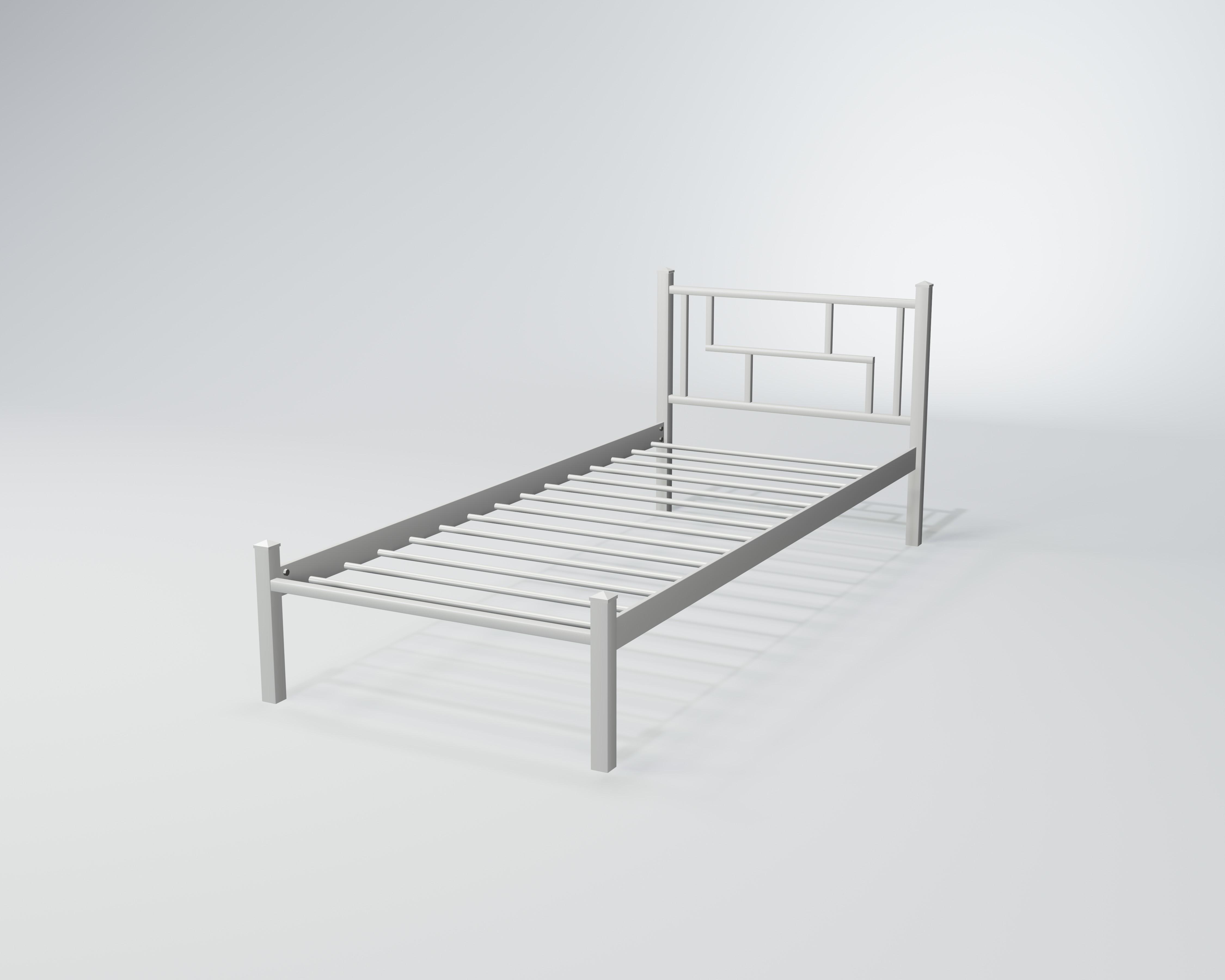 Кровать металлическая Амис Мини 80x200 см Белый