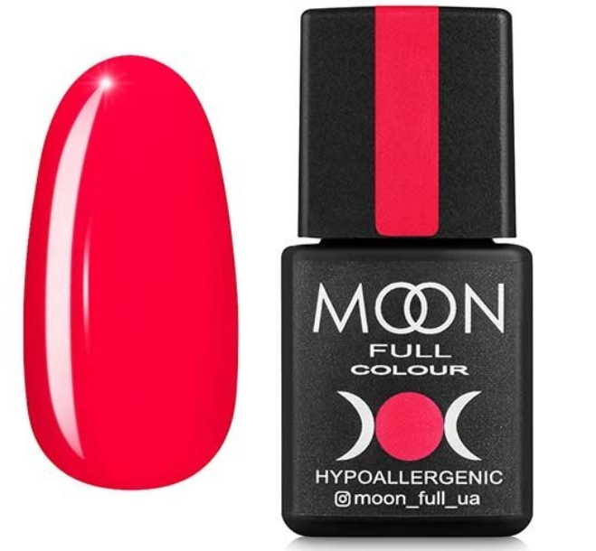 Гель-лак Moon Full color Gel polish 8 мл №126 Яркий огненно-розовый