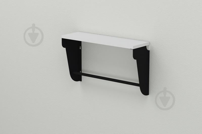 Полка настенная Ferrum-decor Свит 300x500x150 металл Черный ДСП Белое 16 мм (SVI0001)