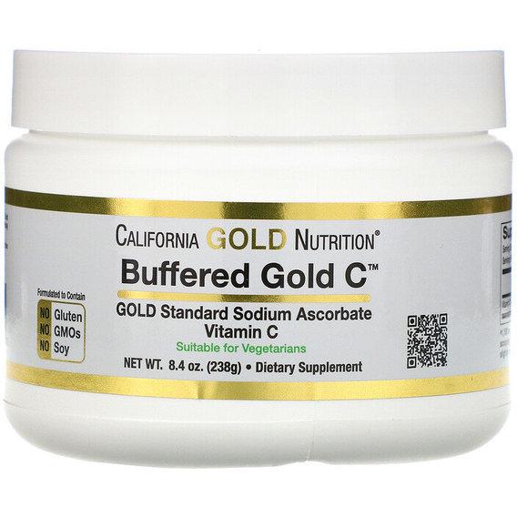 Витамин C California Gold Nutrition Buffered Gold C Non-Acidic Vitamin C Powder Sodium Ascorbate 8,4 ун. 238 г 200 порций Витамин C California Gold Nutrition Buffered Gold C Non-Acidic Vitamin C Powder Sodium Ascorbate 8,4 ун. 238 г 200 порций