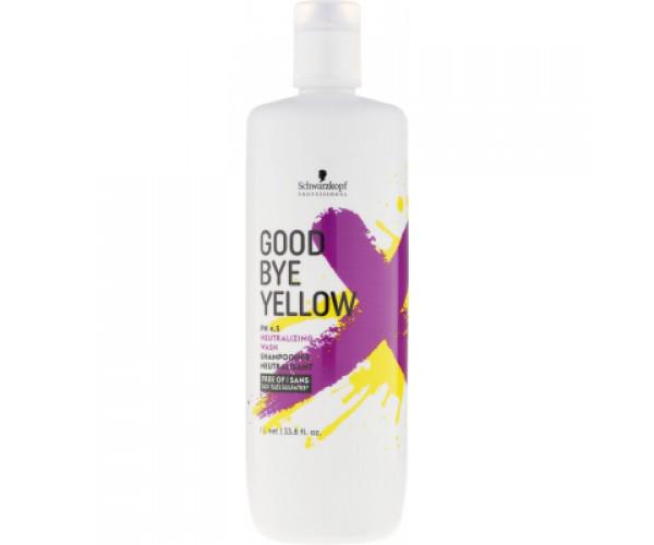 Шампунь Schwarzkopf Professional Goodbye Yellow бессульфатный с антижелтым эффектом 1000 мл (4045787736373)