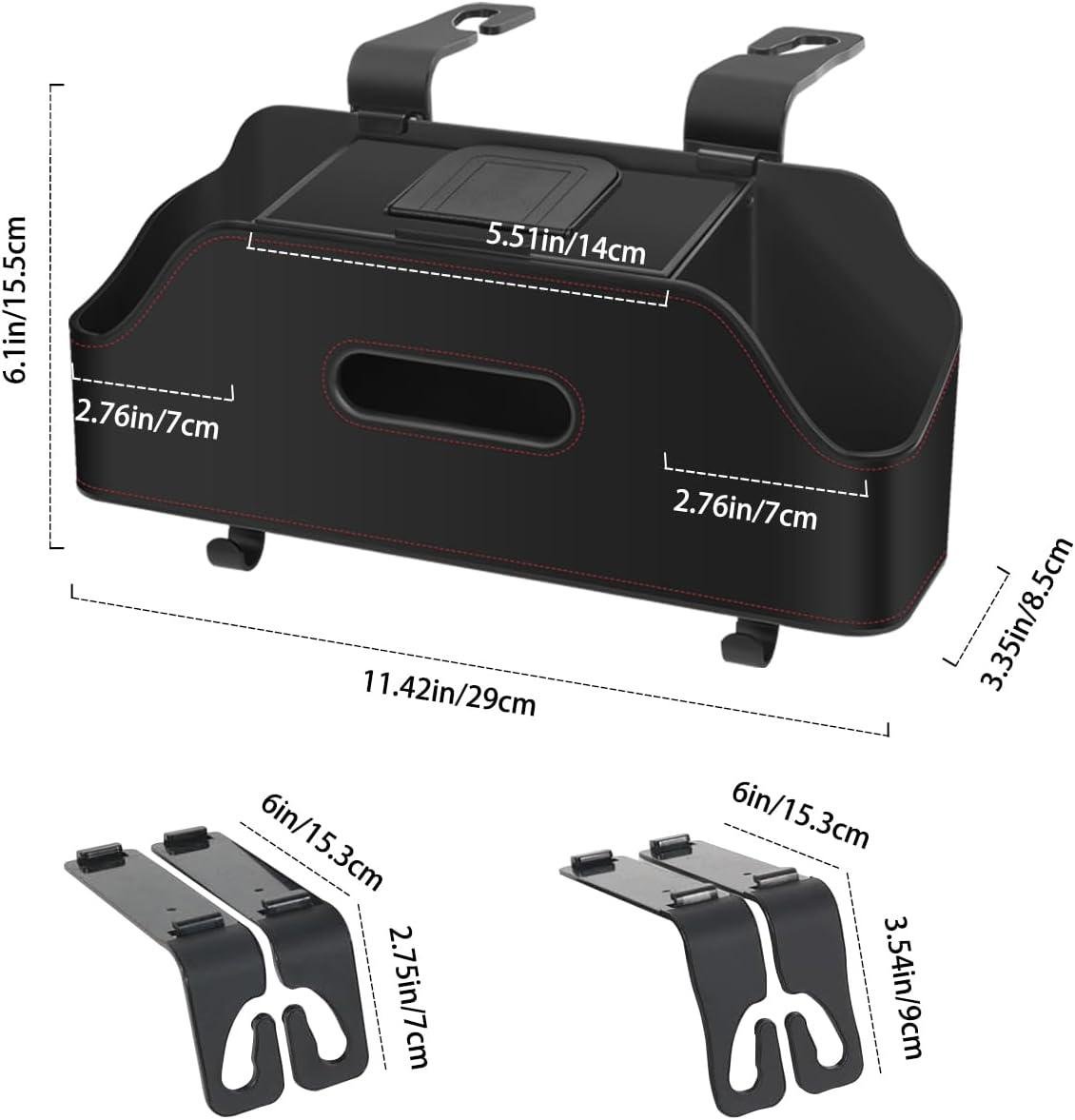Органайзер автомобільний Ningbo підстаканник/серветниця на спинку заднього сидіння Чорний (3403) - фото 8