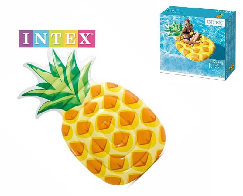 Матрац-пліт надувний для плавання Intex "Ананас" 216х124см, від 12-ти років 58761