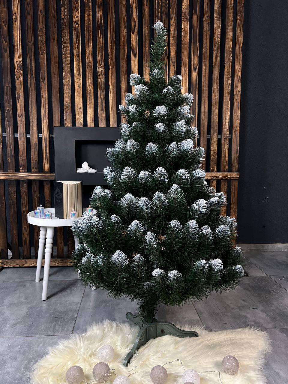 Искусственная елка Снежная королева с белыми кончиками 1,3 м Зеленый (YA678255) - фото 1 Искусственная елка Снежная королева с белыми кончиками 1,3 м Зеленый (YA678255) - фото 1