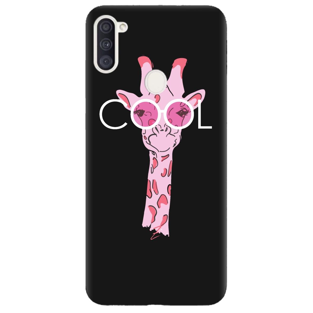 Силиконовый чехол Zorrov для Samsung Galaxy A11 - Cool giraffe (14140050197100031)