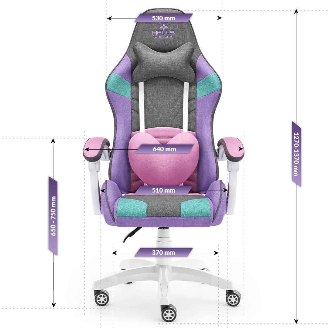 Крісло комп'ютерне Hell's Rainbow тканина Violet/Mint (2616427394) - фото 10 Крісло комп'ютерне Hell's Rainbow тканина Violet/Mint (2616427394) - фото 10