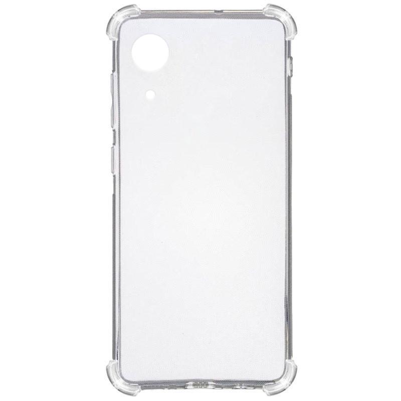 Протиударний TPU чохол GETMAN Ease logo посилені кути Full Camera для Samsung Galaxy A03 Core Безбарвний (прозорий)